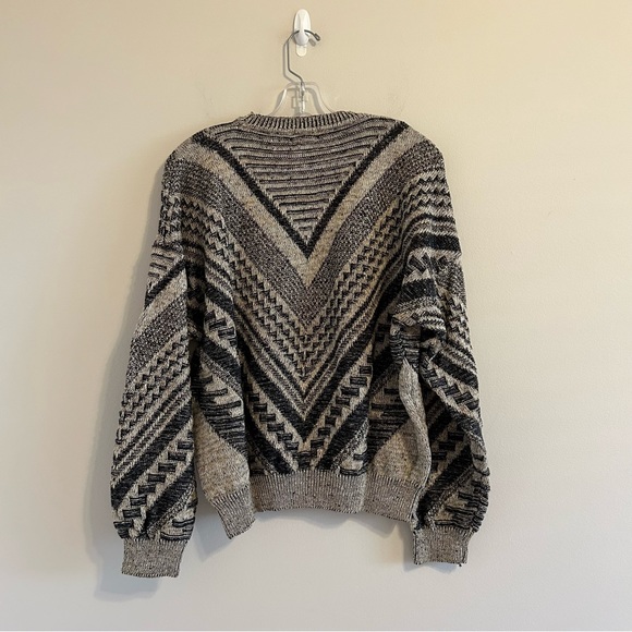 Vintage Sweater Oversized Slouchy Textured Long Sleeve Grandpa Sweater - Picture 8 of 10